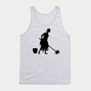 Cinderella Mopping Silhouette Tank Top